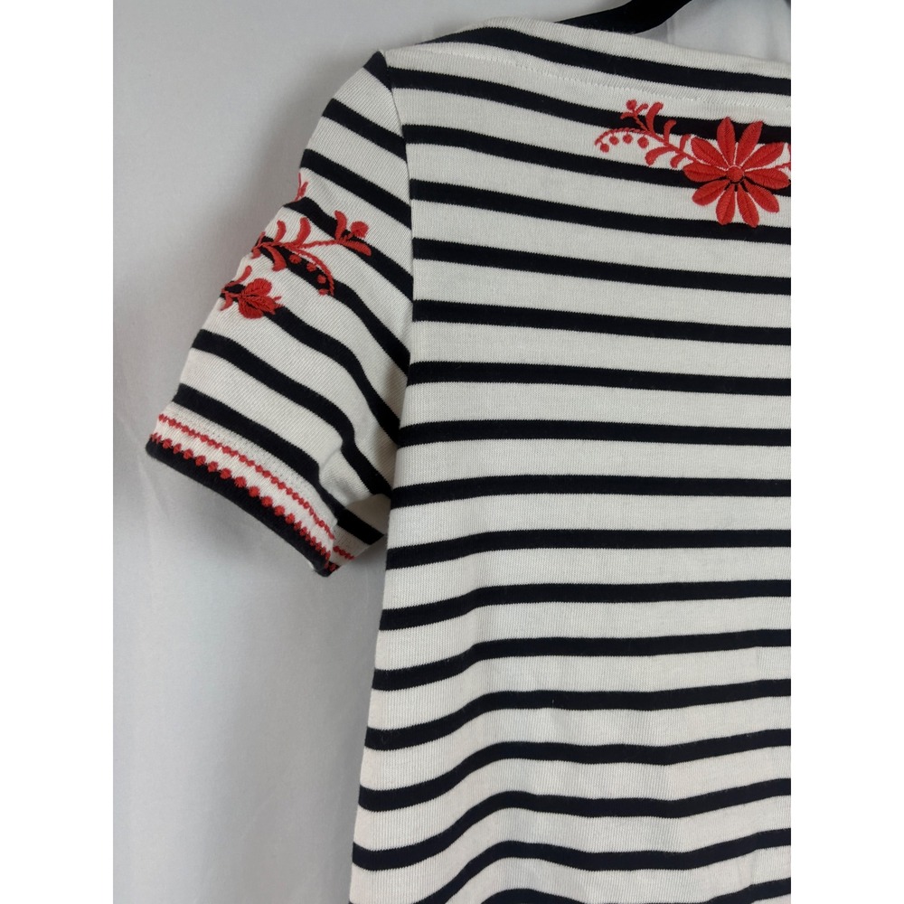 Kate Spade Broome Street Nautical Striped Embroidered Drop Waist‎ Dress XS - Picture 11 of 13